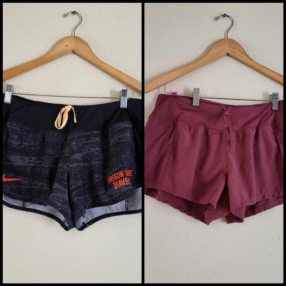 Nike Oregon state Beavers Workouts Running Shorts and Marron Nike Dri-Fit Bundle